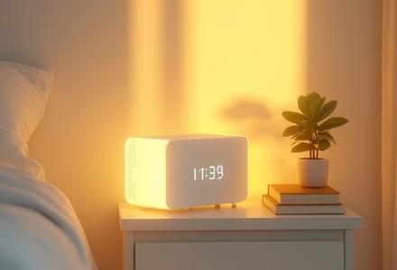 Smart alarm clock with gentle light simulation